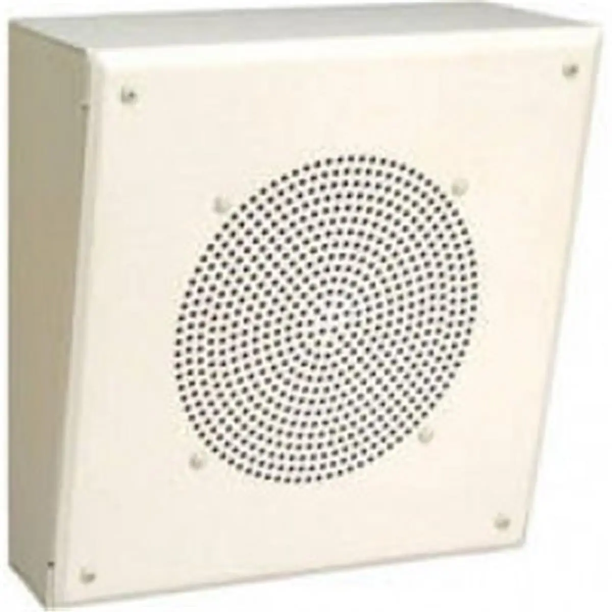 Bogen MB8TSLVR All-Steel Surface-Mounted Rugged Slant Metal Enclosure Audio Speaker Amplifier - 8 in. Cone, 4W, Volume Control Transformer, Full Range, Enhanced Intelligibility, Mounting Hardware Included, Wood Screws