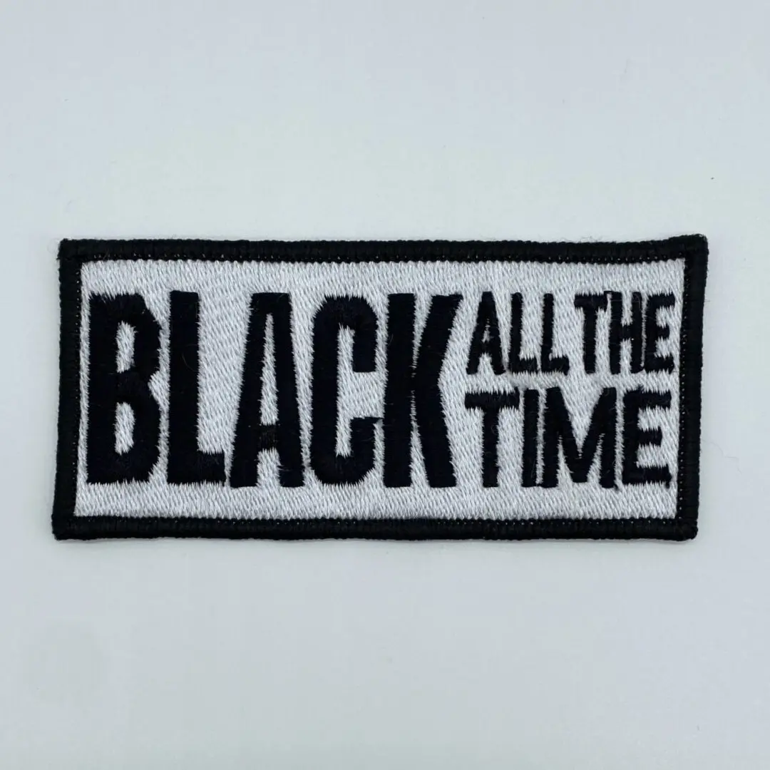 Black All the Time Prideful Patchez Iron/Sew-On Patch for Clothing - DIY Statement Patch
