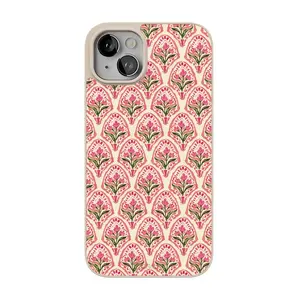 Casely iPhone 15 Case | Jenna Palek x Casely | Tulip Tapestry | Align Soft-Touch Flexible Bumper Case | Compatible with MagSafe