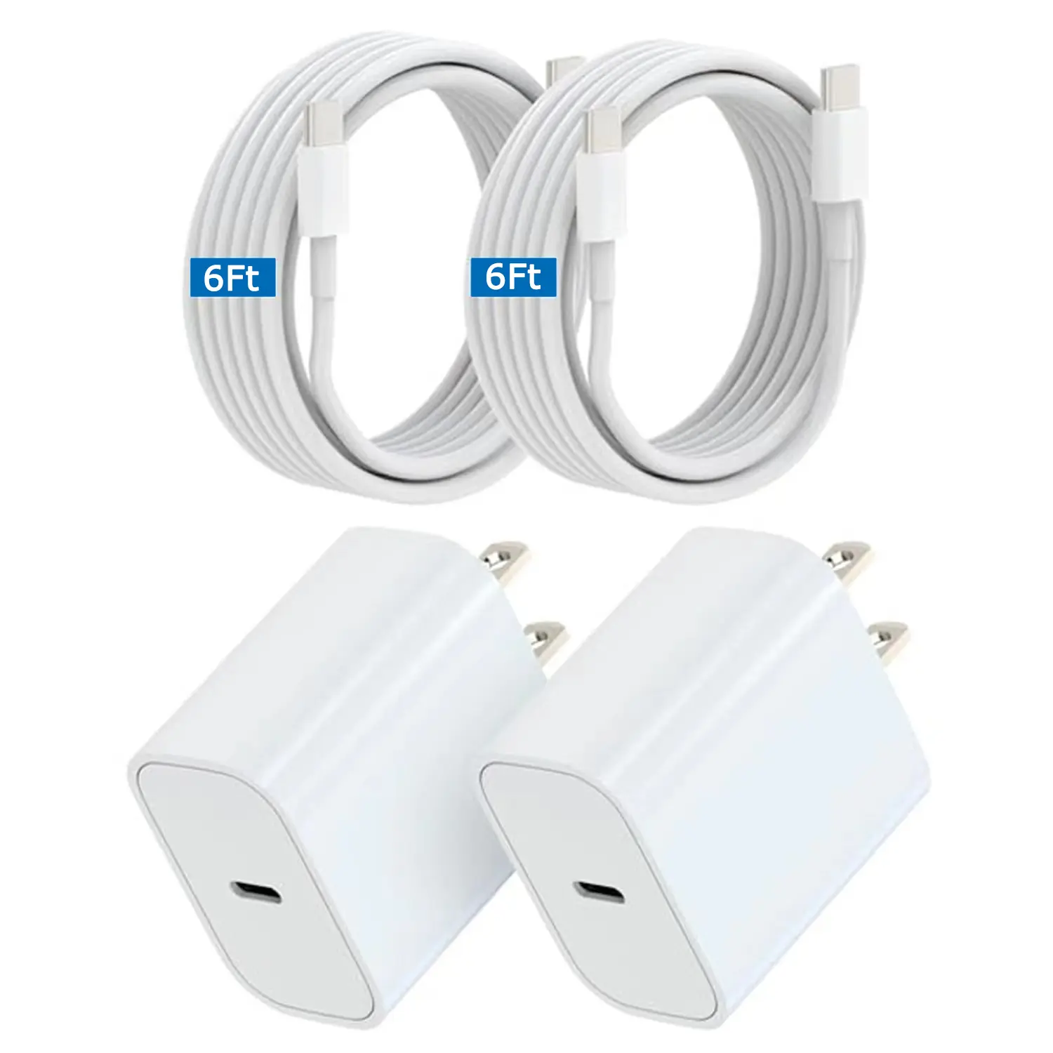 JOZASHON New iPhone 16/16 Pro/16 Pro Max/15/15 Plus/15 Pro/15 Pro Max 20W Charger for iPad USB-C with 2 Pack 6ft Wall Charger Block - Smartphone and Cellphone