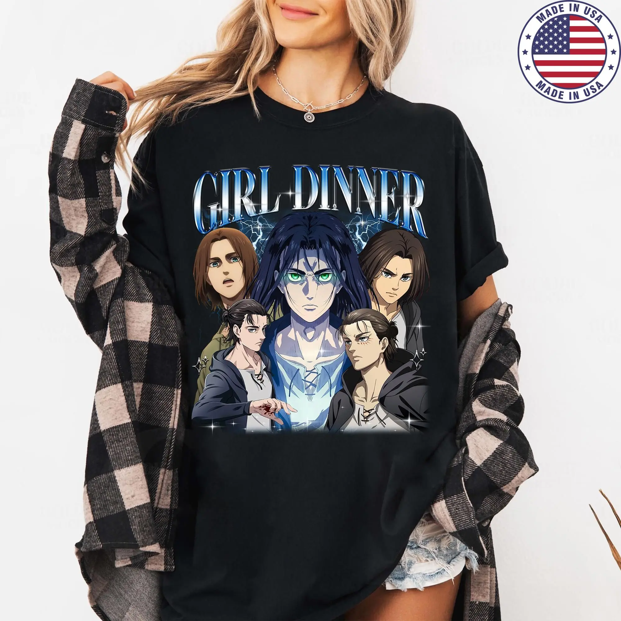 [Sale Up To 50%] Limited Eren Yeager Shirt, Attack On Titan Unisex T-shirt, Anime Manga Shirt, Gift For Otaku, Girl Dinner Shirt, Graphic Streetwear T-shirt