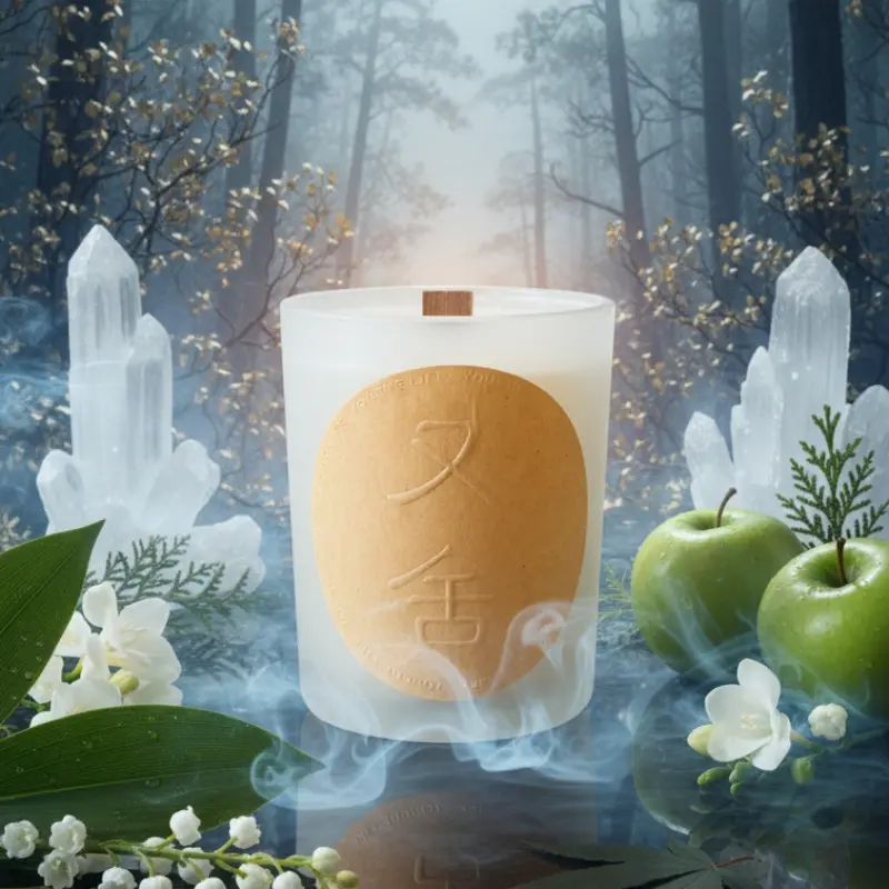 EXCLUSIVE IN ENTIRE APP Consecrated Fengshui Metal Element Good Luck Scented Candle Handcrafted (Purify Energy, Clarity & Inner Strength)
