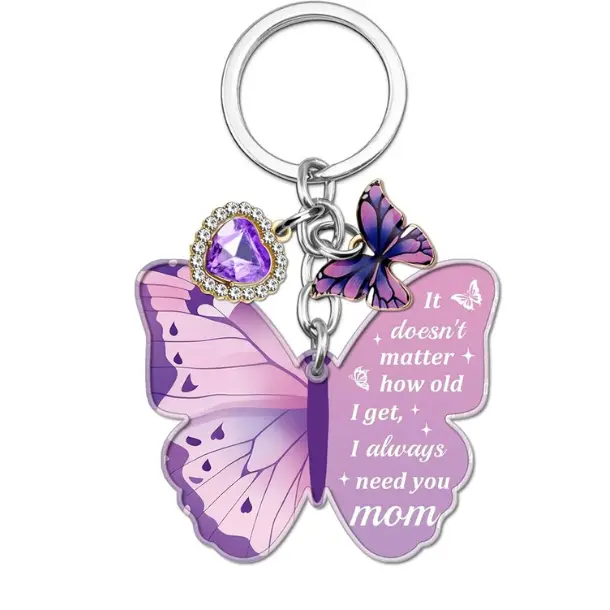 Mothers Day Gift Valentines Day Gifts for Women Birthday gift for Mom, Mother's Day Gift Acrylic keychain Butterfly Gifts For Mom Mothers Day Birthday Gift Valentines Day for Mom