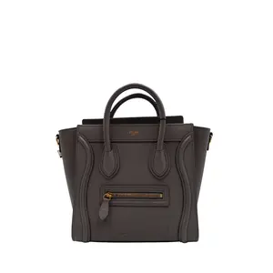Pre-owned Celine leather Clutches & Wristlets Calfskin Nano Luggage Tote Bag (JMG00059)