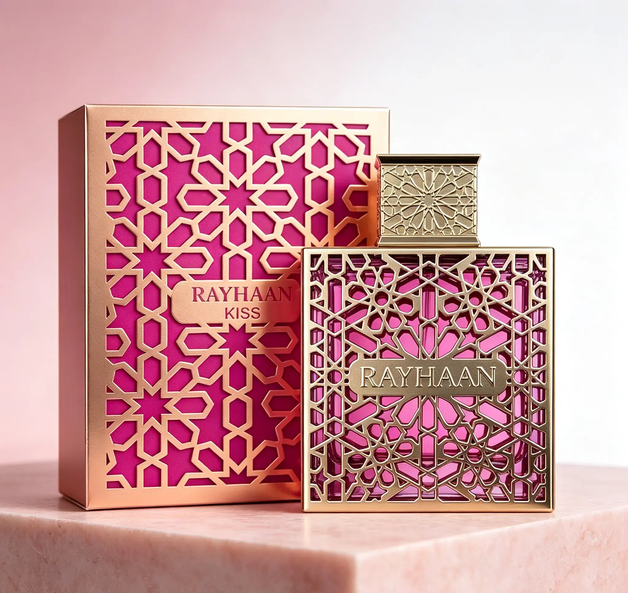 Rayhaan Kiss Womens Eau de Parfum Spray, Sweet Fruity Gourmand Floral Long Lasting Perfume, 3.4 Oz / 100ml Feminine Signature Scent