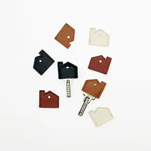 Multicolor Key Identifier Protection Case, PU Leather Key Cover, Cute Leather Key Cap Keychain, Home Office Key Classification Set, Keychain Attachment