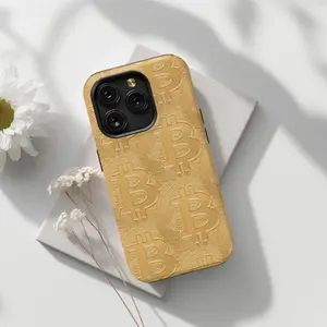 Embossed Gold Bitcoin Coin Case | Luxury 3D Crypto BTC Merch | HODL Protective Cover for IP Phone 16, 15, 14, 13, 12, 11 Pro Max, Plus, Mini, X, XR, XS, 8, 7, SE