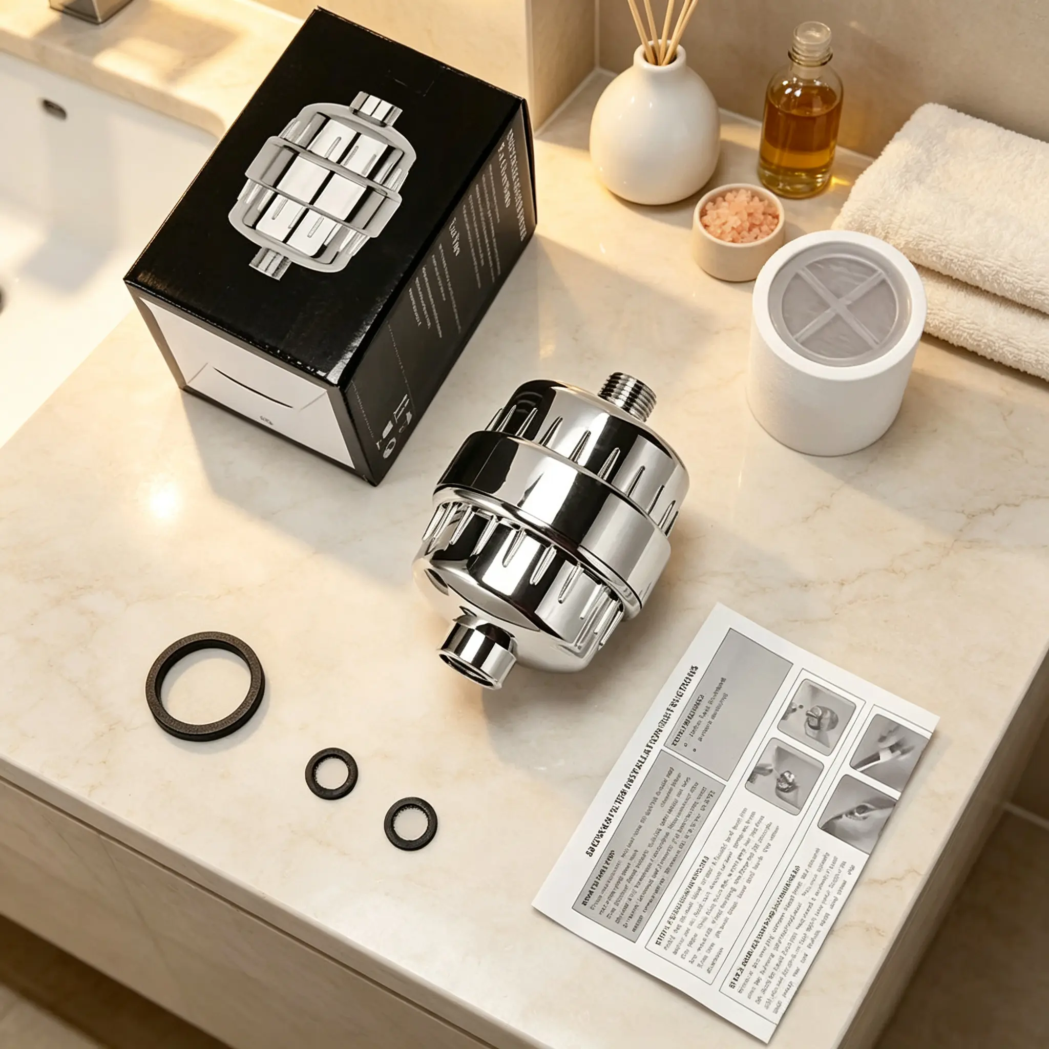 Multiple shower filter cartridges, suitable for hard water environments, high flow showerhead filter cartridges, can remove various impurities such as sediment and rust, universal interface, suitable for bathroom faucets and showerheads