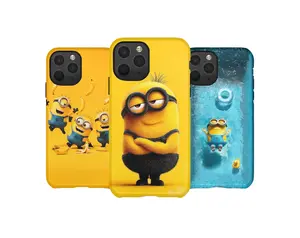 Minions Phone Case Yellow Cartoon Protective Cover for iPhone 16 Pro Max 15 14 13 12 11 X Samsung Galaxy S25 S24 S23 S22 S21 Waterproof Durable