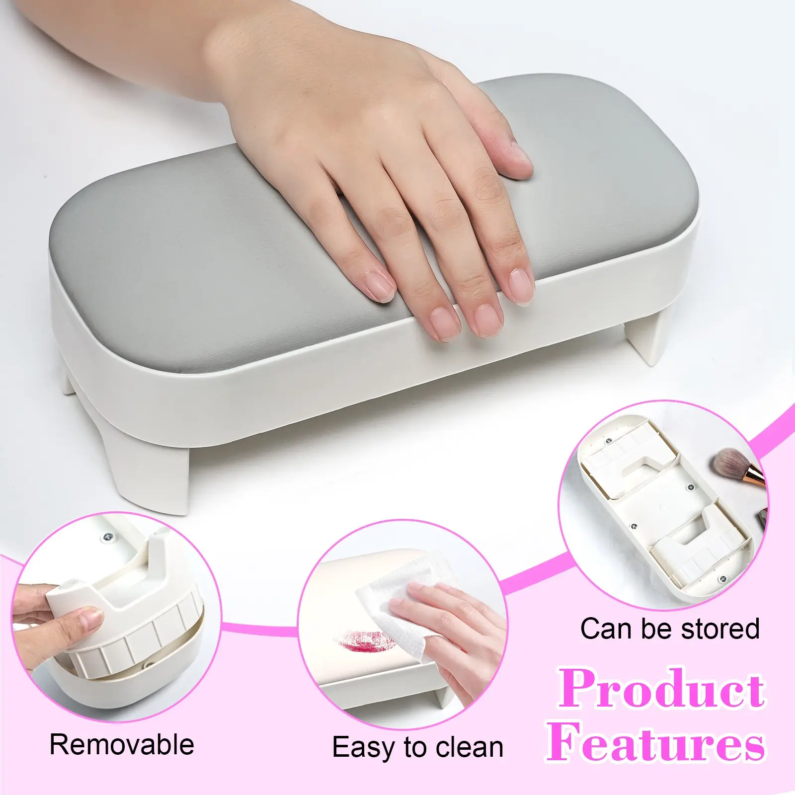 Comfortable Soft Manicure Hand Rest Pillow, Nail Art Tech Tool & Beauty Accessory, Durable Design, Perfect for Salon Use, Lightweight, Nail Art Tools
