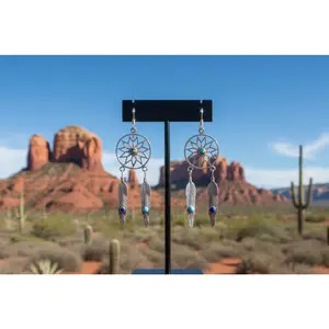 Dream Catcher Dangle Earrings (Artist Signed)