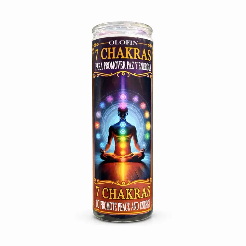 Veladora 7 chakras preparada