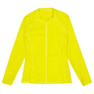 Women's Long Sleeve Rash Guard with Pockets | "Sulphur Yellow"
