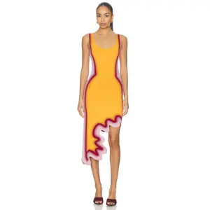 PH5 Aster Reversible Wavy Dress in Golden Orange