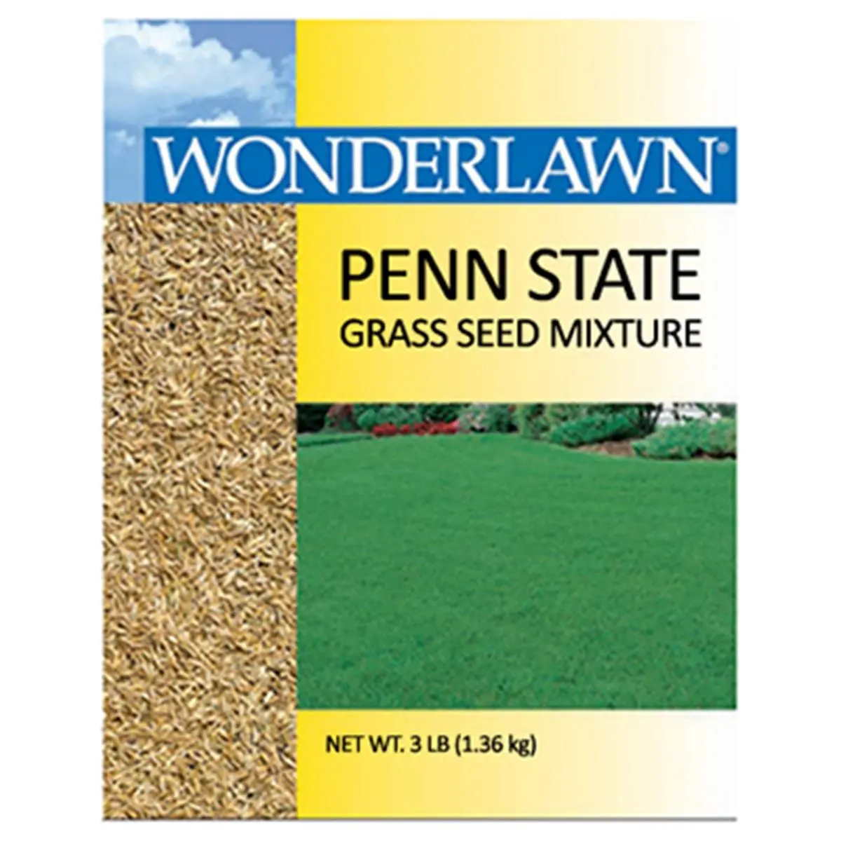 Barenbrug 23074 3 lbs. Penn Mix Grass Seed (Poly Bag) - Improved Varieties, Outdoor New Lawn Use, Meets Transportation Requirements