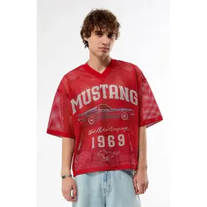 FORD Men's Mustang Mesh Short Sleeve Jersey - Multicolor