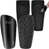 Northdeer Soccer Shin Guards with Built-in Mesh Fabric Sleeves - Multi-Size Unisex Fit, Optimized Insert Pocket, Slip-Free Lid, Training Equipment for Football Games, Sports Protective Gear for Children & Teens