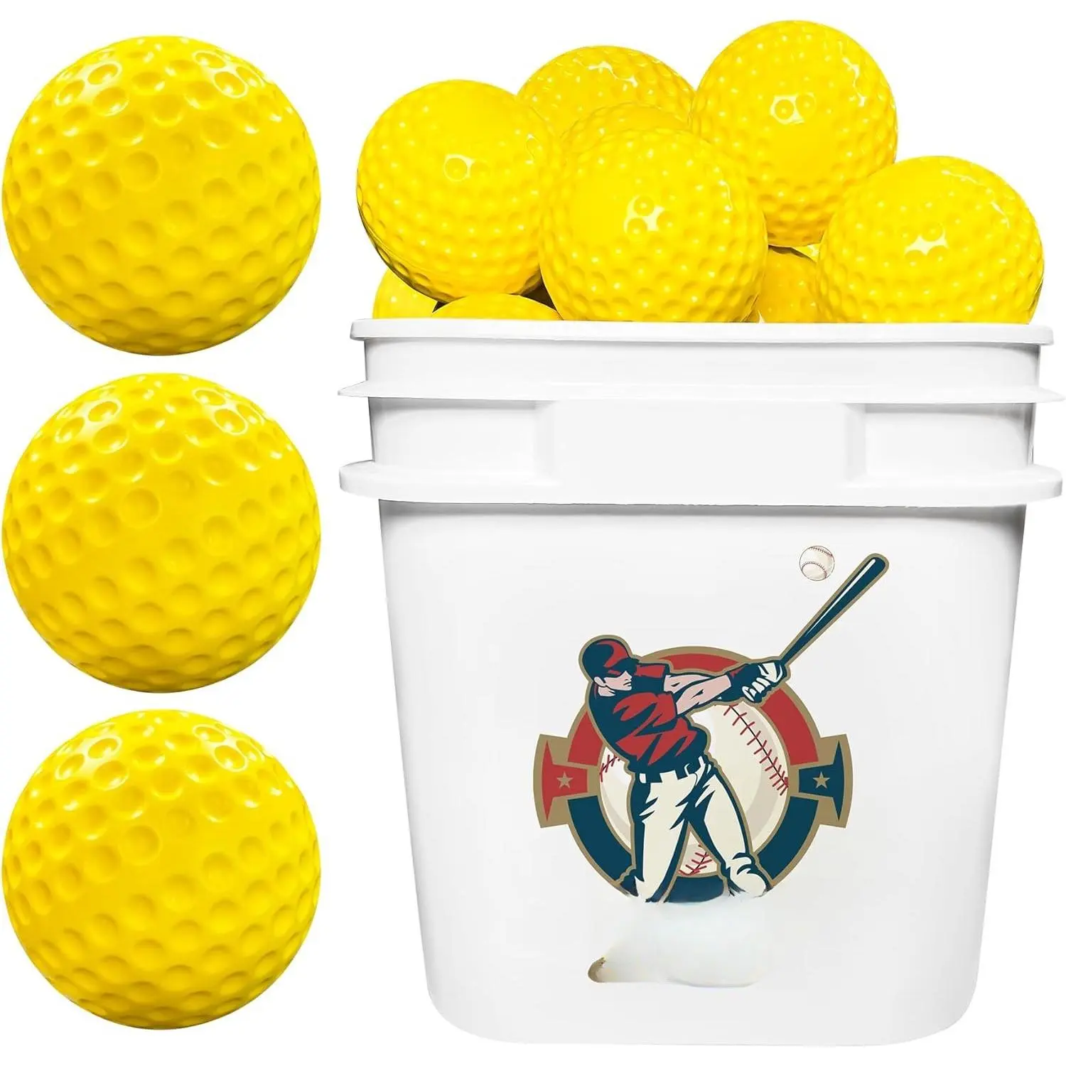13-Pack 12-Inch Softballs for Pitching Machines &  - High-Density  Softball Practice Balls with Dimpled Surface - Indoor/Outdoor Safe for Hitting, Fielding, Batting Tee Drills