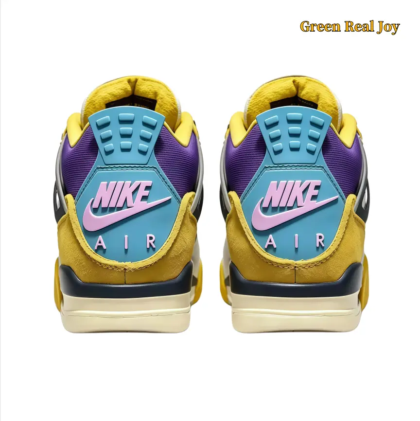 Yellow Purple Color Block Mid Top Basketball Sneakers Brand New Breathable Mesh Panel Cushioned Trainers Shock Absorbing Support Footwear Street Fashion Daily Wear Multi Size Comfort Sports Shoes