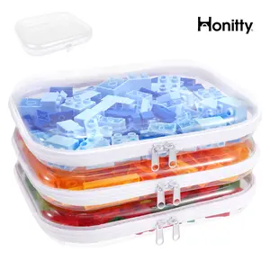 HONITTY Easy Access Storage Three Sizes for All Needs Versatile Family Organizer Easy Maintenance Convenience 3PCS Clear Hard Shell Zipper Case Transparent PVC Plastic Laces Closure Storage Bins for Tools & Small Objects Portable Travel Organizer Set