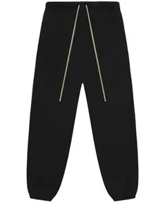 Fleece Black Sweatpants for Unisex Adult Teens Oversized Lounge Pants Elastic Waist Cuffed Joggers, Comfortable Athletic Workout Running Fitness Pants