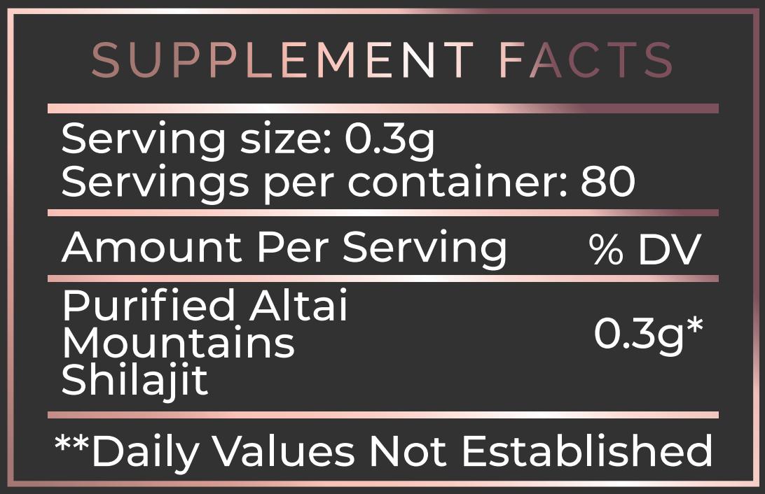 Altai Shilajit Resin - Black Gold Shilajit - Natural Humic and Fulvic Acid Trace Minerals Supplement for Energy, Immune Support, Memory and Mood 25 Gr