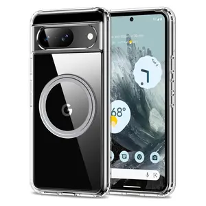 Transparent Magnetic Phone Case for Google Pixel 9 Pro Xl 8 7 6 Pro 8a 7a 6a, Wireless Charging Compatible, Anti-Shock, Lightweight Protective Cover