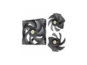 Thermaltake SWAFAN GT12 PC Cooling Fan, 3 Types of Detachable Fan Blades, High Pressure/High Air Flow/ Reversed (Single Fan Pack) CL-F155-PL12BL-A