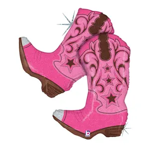 Pink Cowboy Boots 36" Mylar Balloon