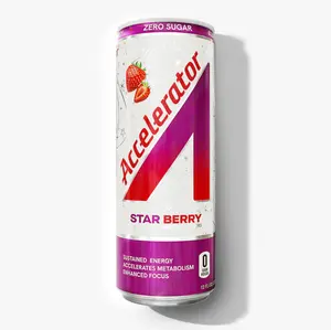 ACCELERATOR STAR BERRY 12 ct / 12 oz ZERO SUGAR ENERGY DRINK
