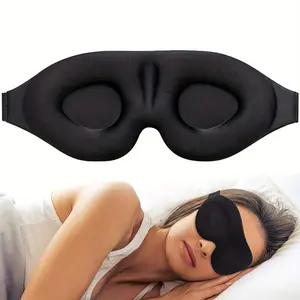 3D Sleep Eye Mask, Adjustable Breathable Soft Light-Blocking Eye Cover, Sleeping Mask for Travel, Airplane, Office and Home