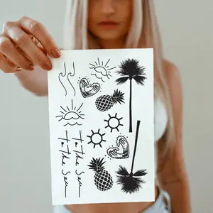 Ocean Lover Tattoo Pack – Beachy Aesthetic Fine Line Temporary Tattoos