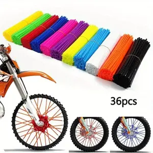36pcs New Motorcycle Wheel Rim Spoke Wrap Kit Skin Cover 6.7 inch For MX Motocross Dirt Pit Bike Enduro Supermoto Honda Suzuki Motor Parts Accessories