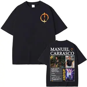Rapper Manuel Carrasco Album Tour Cover T Shirts Men's Clothing Cotton High Quality T-shirts Man Fashion Hip Hop Vintage T Shirt