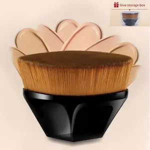 Magic Traceless Foundation Makeup Brush for Blending Liquid, Cream or Flawless Powder with Protective Case Portable