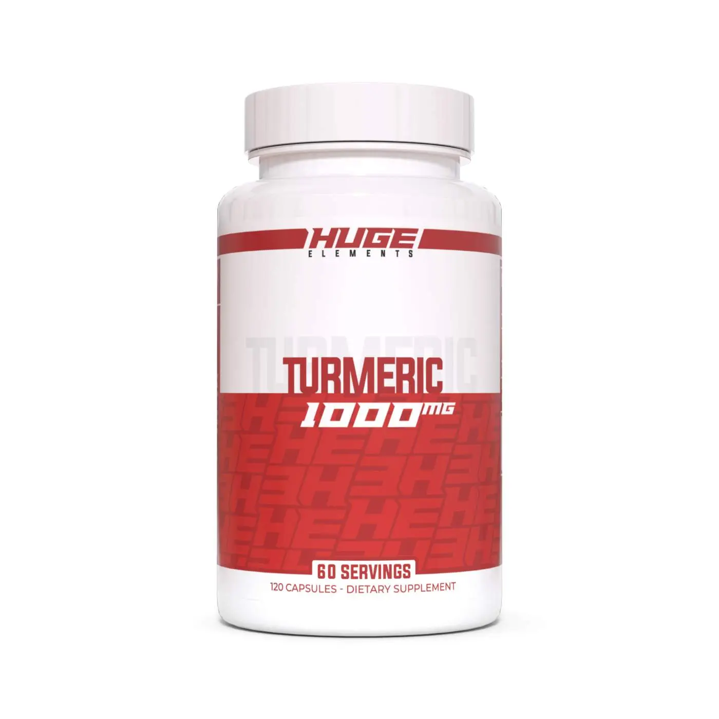 HUGE Supplements Turmeric 1000mg - Natural Gut Booster Spice for Optimum Fitness & Healthcare - 60 Servings - 120 Capsules Dietary Supplement
