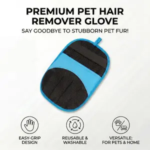 Magic Pet Hair Remover Glove | Reusable Electrostatic Fur Eraser for Furniture & Pets | Washable