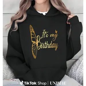 Birthday Hoodie for Women – Long Sleeve 100% It's My Birthday Print