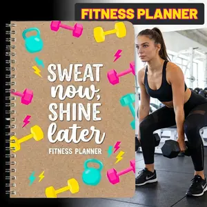 2026 A5 Undated Fitness Planner for Athletes – Workout & Weight Tracking Journal, Gym & Home Training Notebook with Stickers, 12-Week Body Transformation, Daily Strength, Cardio & HIIT Exercise Plan, Body Management Gift for Active Lifestyle