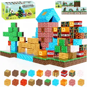 100PCS Magnetic Building Block Toy. Magnetic Tiles Stacking block, Build Mine Magnet World Set, STEM Montessori Sensory Toy Magnetic Block,Safe Creative Toy, Preschool Toy early educational Toy for 3+ Year Old kid,Christmas Building Block,Construction Toy