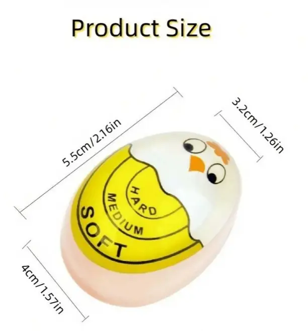 1pc Soft Medium Hard Egg Timer - Features A Color Changing Indicator To Accurately Measure How Hard Or Soft The Yolk, Cook Perfect Eggs,Food Safety Timing Tool,Kitchen Gadget For Restaurants