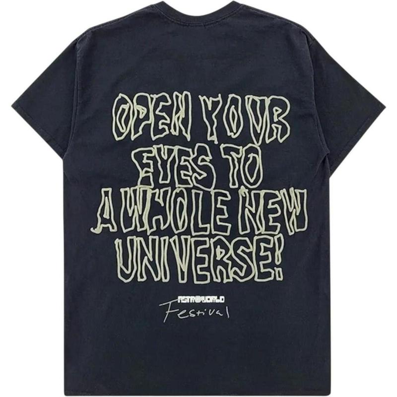 Travis Scott Astrofest Starry Eyed T-Shirt Black