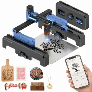 Artilume T1-P Laser Engraver, 3s Setup, APP Control, Foldable Design with 8cm Height Extension, Portable Laser Cutter for Beginners, 200×150mm Area