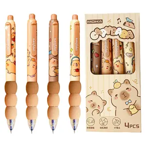 4-Pack High-Quality Erasable Gel Pens, Smooth Writing Pens, Soft Grip, 0.5mm Fine Tip, Ink, Cute Stationery for School and Office Supplies