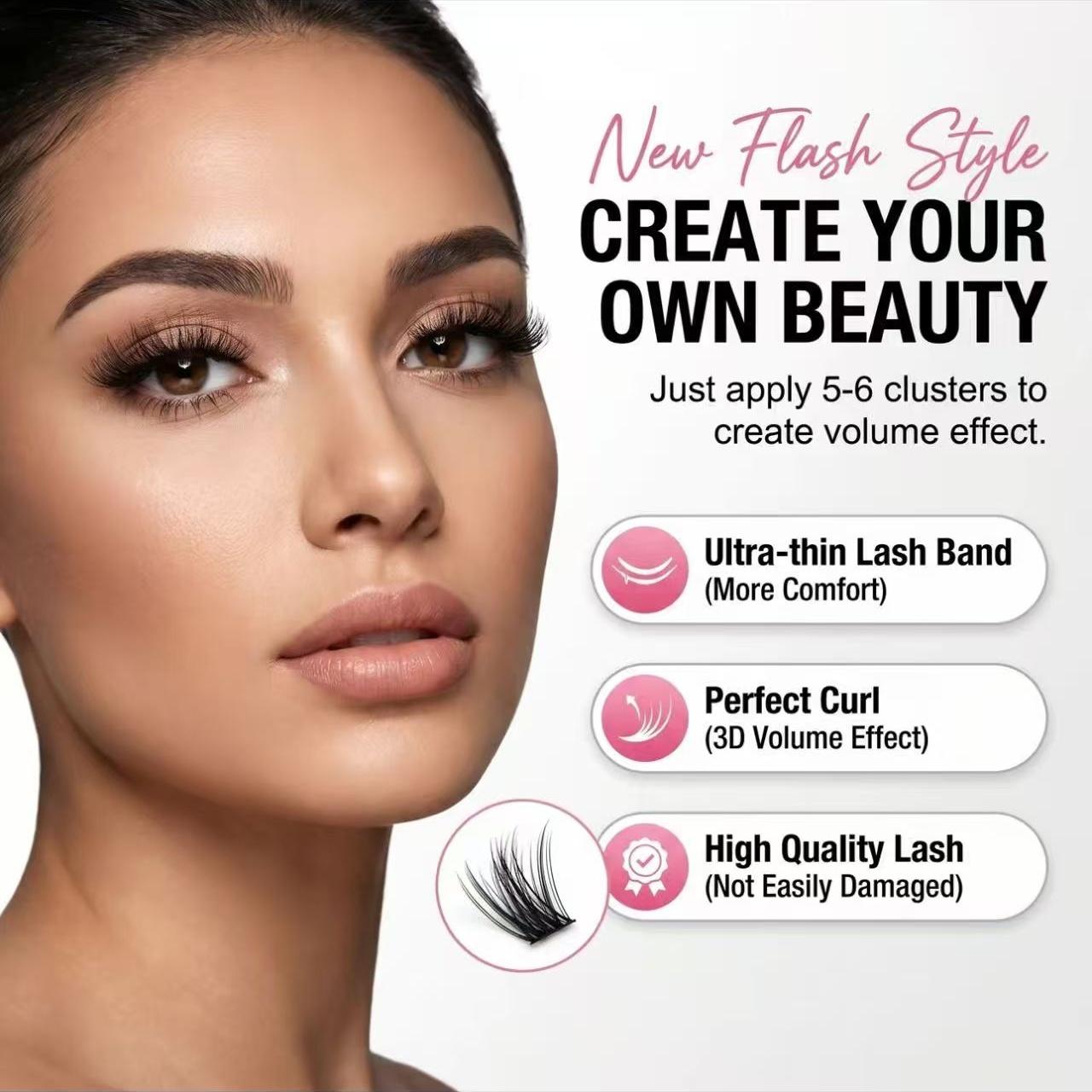 Personalized Eyelash Extension Set with Mixed Lengths Adhesive Sealant Remover Tweezers Curler for Natural Lashes Women's Professional Eye Makeup Accessories Flawless Finish - Cosmetic