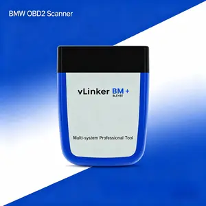 Vgate vLinker BM+ OBD2 Scanner for BMW, Bluetooth BLE OBDII Code Reader, Car Diagnostic Tool for BMW E/F/G/R Series, Support BimmerCode, Auto Sleep No Battery Drain