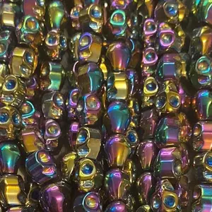 Hematite iridescent skulls