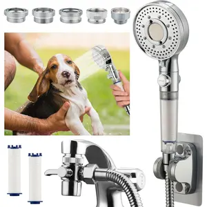 Filter  Shower-Attachment for Bathtub-Faucet - /OFF Shower  Attaches to Tub Spout,  Wash Hose Sink Sprayer (5 Adapters), Bathroom Kitchen Tap Extension for Hair Washing &  Bath