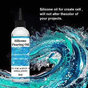 4 Ounce Silicone Pouring Oil for Art, Dramatic Cell Activator for Acrylic Paint Pour, 100% Silicone Medium Compatible with All Painting Acrylic or Watercolor, Acrylic Pouring Mediums