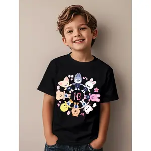 SKZ kpop Novelty Aesthetic Graphic Kid T-Shirt Fashion Kid T Shirts Streetwear Tees Tops for Kid